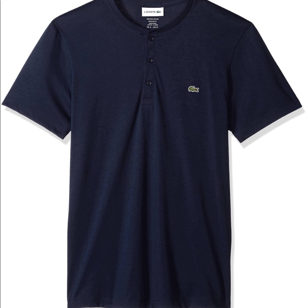 Lacoste Henley T-Shirt Navy